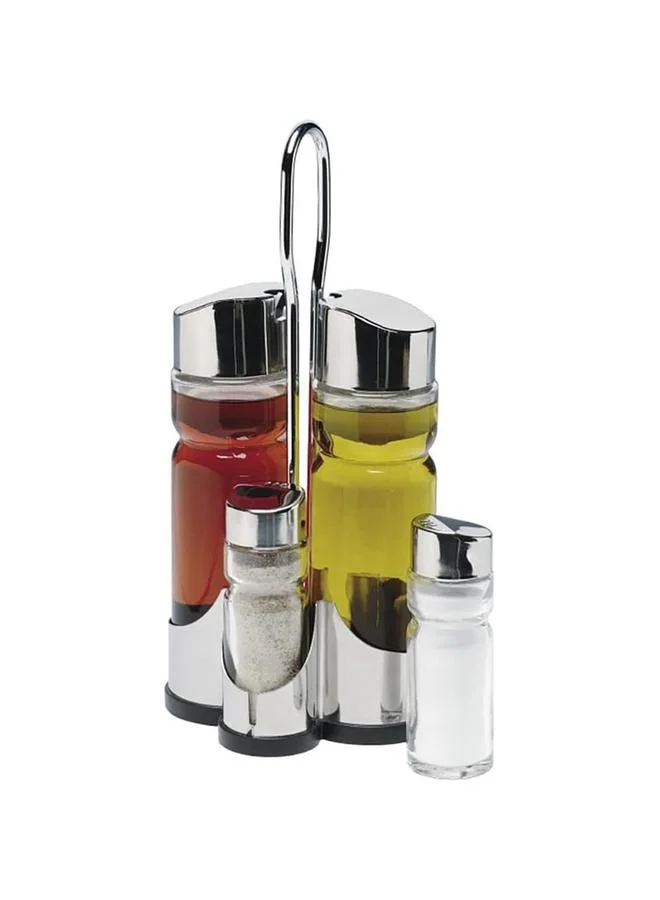 كويزين أرت مجموعة توابل من 4 قطع زجاج صودا جير